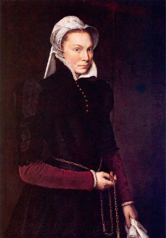 Mor, Anthonis Portrait of a Lady Norge oil painting art